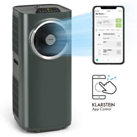 Klarstein Kraftwerk Smart 12k Klimaanlage 3-in-1 12000 BTU Steuerung über App anthrazit