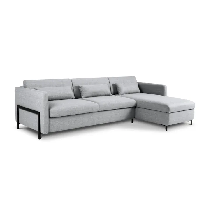 Umwandelbares Rechtes Ecksofa "yanis" 5-Sitzer aus Samt – Image 11