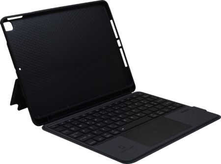 Cazy Zurück Abdeckung + QWERTY Tastatur kompatibel mit iPad 2021 (9th gen) / 2020 (8th Gen)
