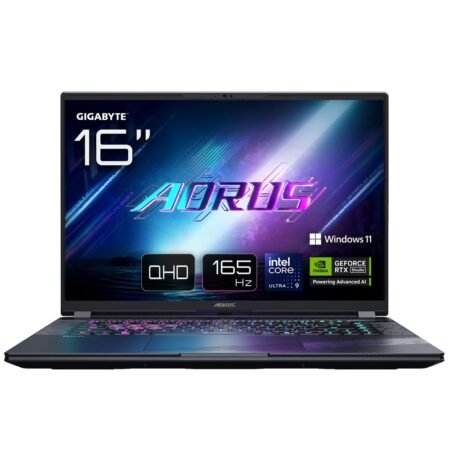 Gaming Laptop Gigabyte Aorus Elite 16 BWHC3FRC65SP 16" WQXGA 165 Hz Intel ® Core ™ Ultra 9 32 GB RAM 2 TB SSD Nvidia GeForce RTX 5070 Grau
