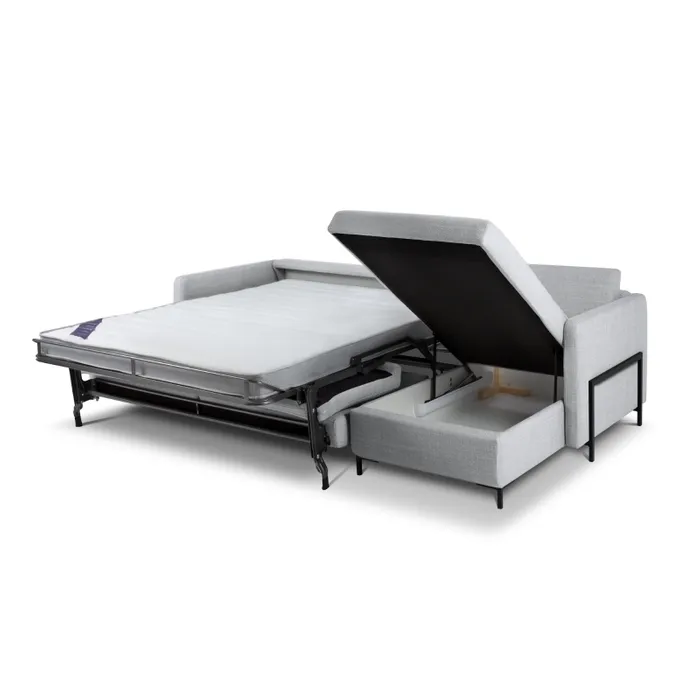 Umwandelbares Rechtes Ecksofa "yanis" 5-Sitzer aus Samt – Image 10