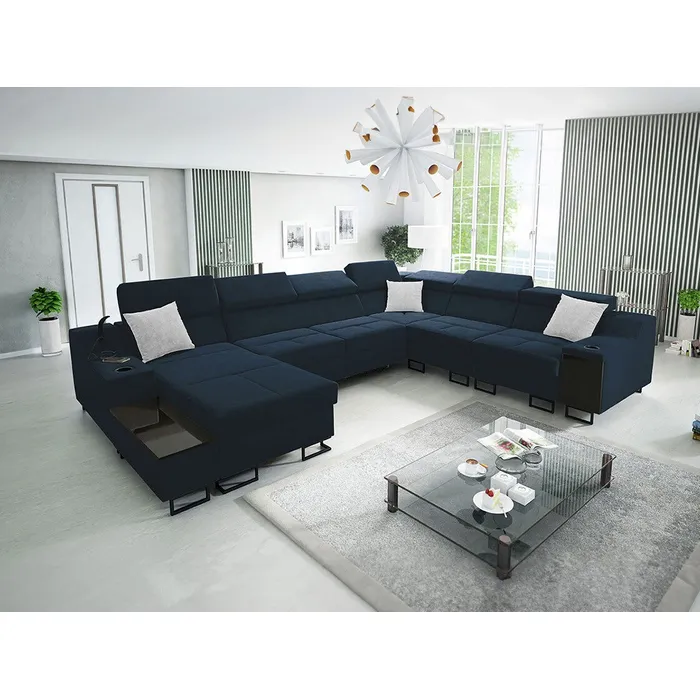 Ecksofa Sarasota 160, blau, Schlaffunktion, 361x287x81cm, 127, 284 – Image 2