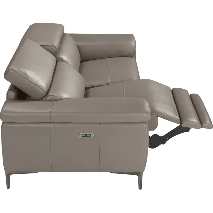 Designer Relax Sofa Aus Grauem Leder Angel Cerda – Image 4