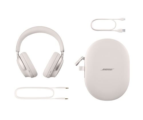 Bose QuietComfort Ultra supra-aural kabelloser Kopfhörer mit aktiver Rauschunterdrückung Weiß – Image 5